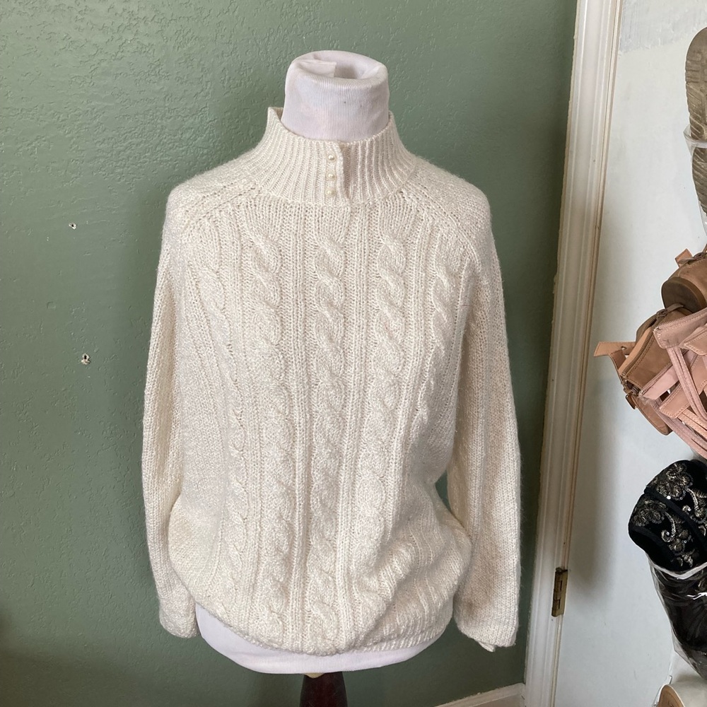 Karen Scott Petite White Sweater